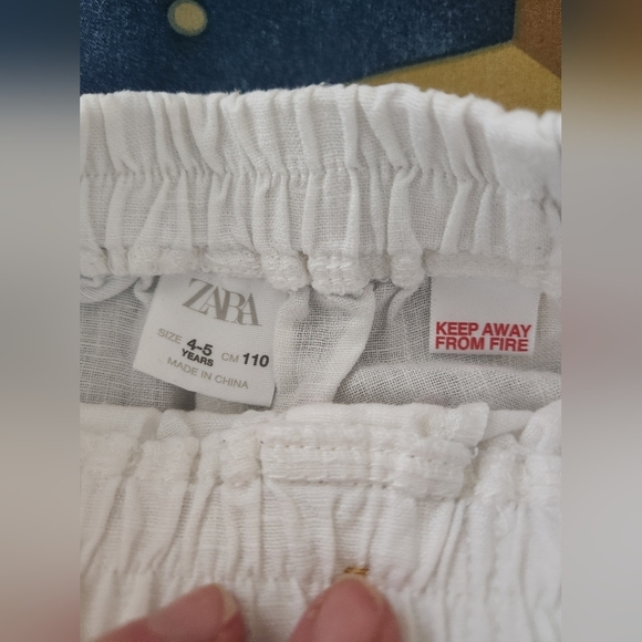 Zara Kids White Linen Trousers - Picture 4 of 4